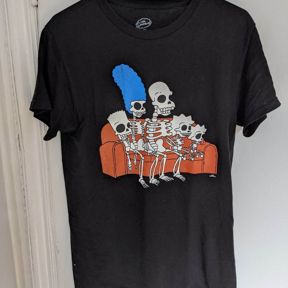 The Simpsons skeleton tee
